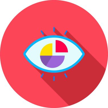 Göz çizelgesi simgesi, basit vektör çizimi