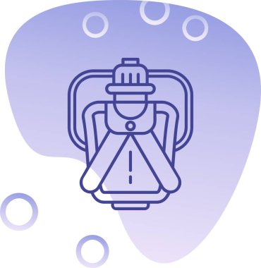 Dalış. Web simgesi basit illüstrasyon