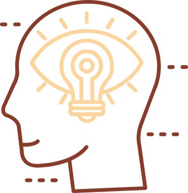 yaratıcı beyin fikri simgesi, özet biçimi