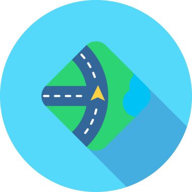Yol işareti simgesi, düz vektör biçimi