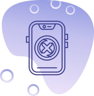 Benzersiz cep telefonu vektör simgesi