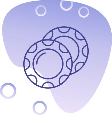 Mavi ve beyaz rengin beyaz arkaplanının vektör çizimi