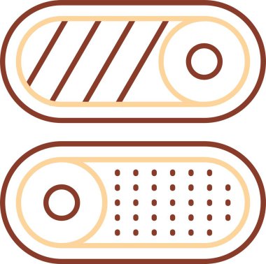 ekmek simgesi, vektör illüstrasyonu