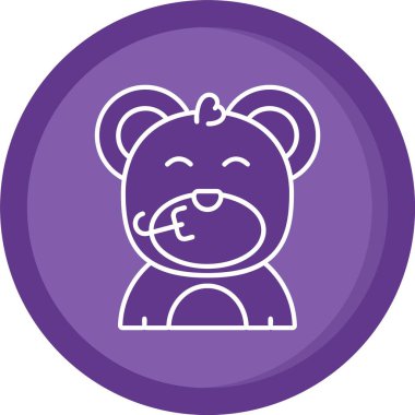 Ayı. Web simgesi basit illüstrasyon