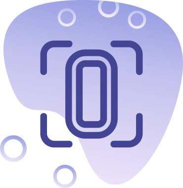 Mavi ve pembe bir ikonun vektör illüstrasyonu