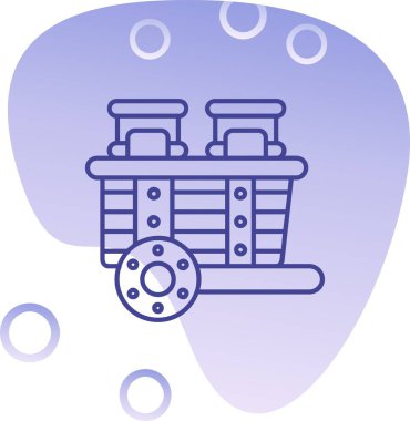 araba fren simgesi, basit vektör çizimi