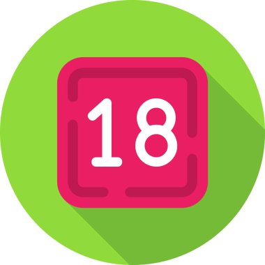 takvim tarihi glyph daire düz simgesi