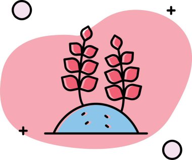 Çiçek ikonu. vektör illüstrasyonu