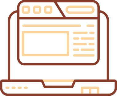 Web tasarım simgesi. Web tasarımı vektör illüstrasyonu