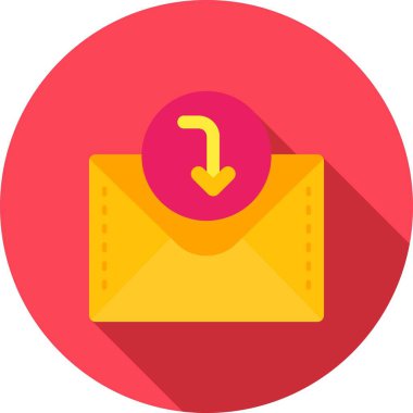 Zarf düz simge vektör çizim