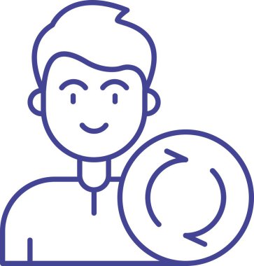 top simgesi ile ana hatlı oyuncu adam