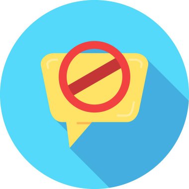 dur işareti simgesi, düz vektör illüstrasyonu