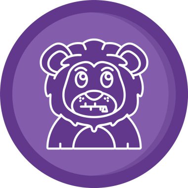 güzel panda vektör çizgisi simgesi