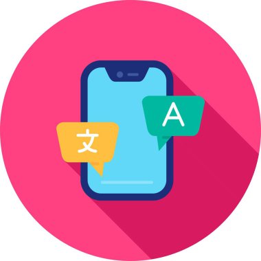 Sohbet web simgesi, basit vektör illüstrasyonu