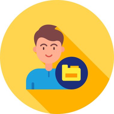 adam düz simge vektör