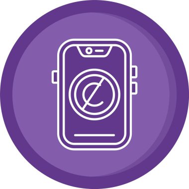 Benzersiz mobil uygulama vektör çizgisi simgesi