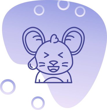 Şirin bir çizgi film faresinin vektör çizimi