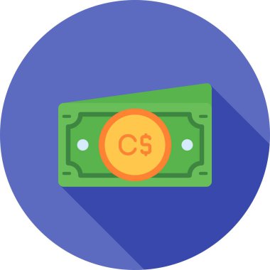 Dolar işareti vektör simgesi