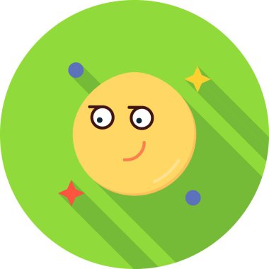 Gezegen ikonu vektör illüstrasyonu