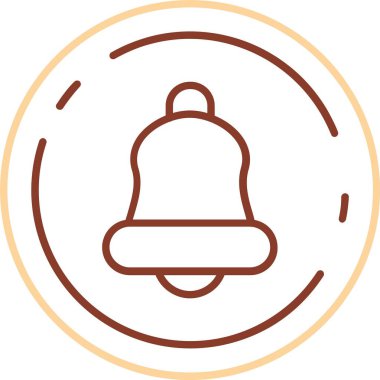 Benzersiz çan vektör çizgisi simgesi