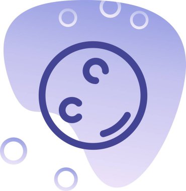 Bir uzaylı yüz simgesinin basit bir vektör illüstrasyonu dijital illüstrasyonu