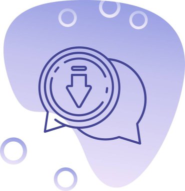 Konuşma baloncuğu simgesinin vektör çizimi