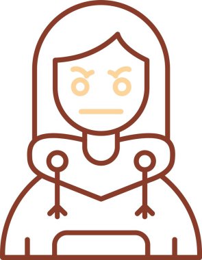 Kadın yüz simgesi, dış hat biçimi