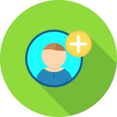 düz biçimli kullanıcı hesabı simgesi ekle