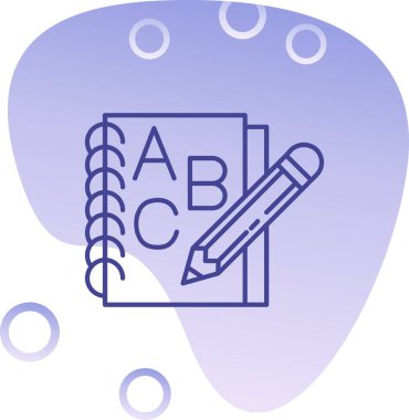 Beyaz arkaplanda izole edilmiş modaya uygun düz biçimdeki kalem simgesi.