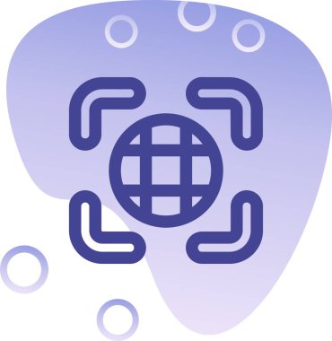 şebeke. Web simgesi basit illüstrasyon