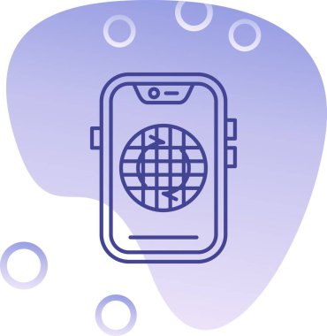 Modern b hücre ikonunun vektör çizimi