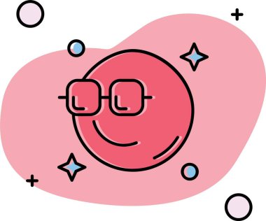 Gözlük simgesi tasarım vektörü