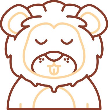 Çizgi film aslanının vektör çizimi