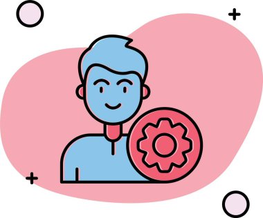 Love man simgesi, vektör illüstrasyon tasarımı