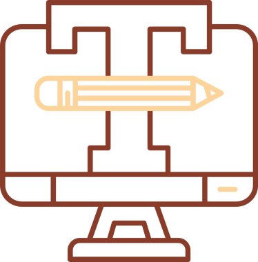 vektör kalem ve cetvel simgesi, illüstrasyon