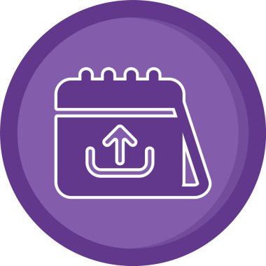 Takvim simgesinin vektör illüstrasyonu