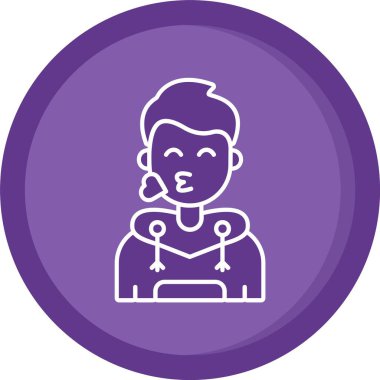 Benzersiz erkek ve dişi vektör simgesi