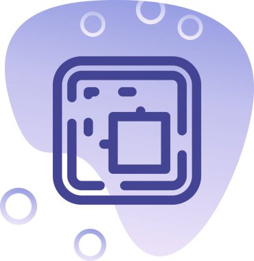 Mavi ve beyaz bir ikonun vektör illüstrasyonu