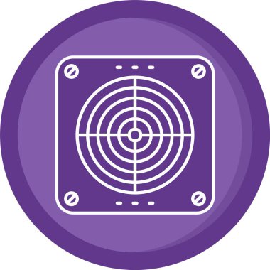 Hedef Glyph Çember Vektör Simgesi Tasarımı