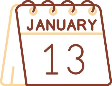 11 Ocak takvimi düz illüstrasyon. İkon, tarih, ay ve ay... pazar ve takvim için çarşamba, tatil