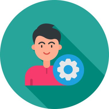 avatar erkek insanlar düz stil simgesi