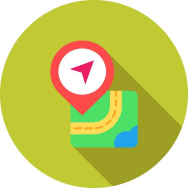 konum haritası simgesi, izometrik biçim