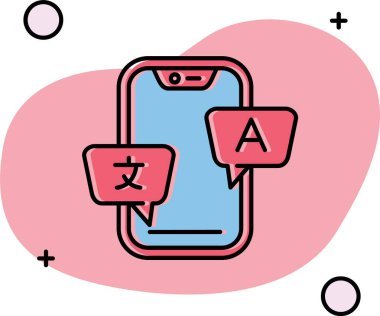 akıllı telefon simgesi vektör illüstrasyonu