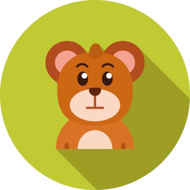 Oyuncak ayı ikonu. Ağ için ayı vektör simgesinin düz çizimi