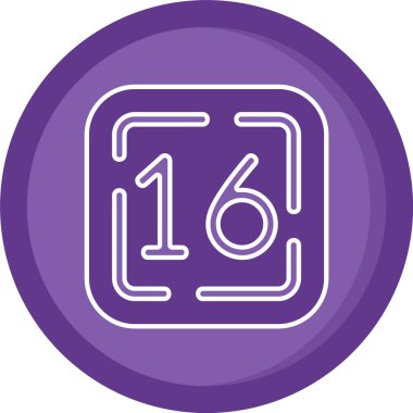 Mor simgenin vektör illüstrasyonu