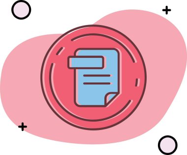 belge simgesi, vektör çizimi