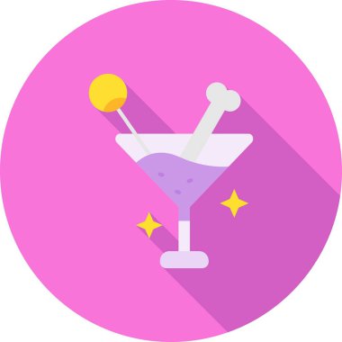 Kokteyl simge vektör çizim iç