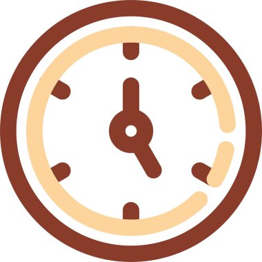 vektör saat simgesi, basit vektör illüstrasyonu