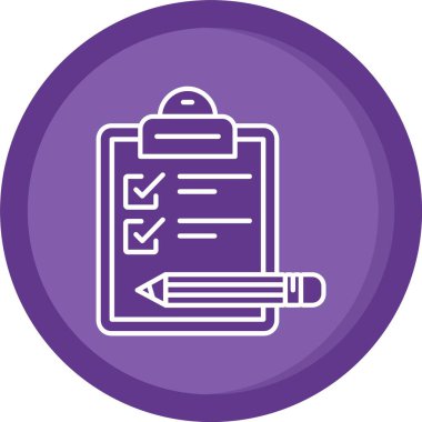 Kontrol listesi. Web simgesi vektör illüstrasyonu