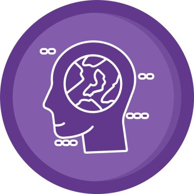 Beyin simgesinin vektör illüstrasyonu